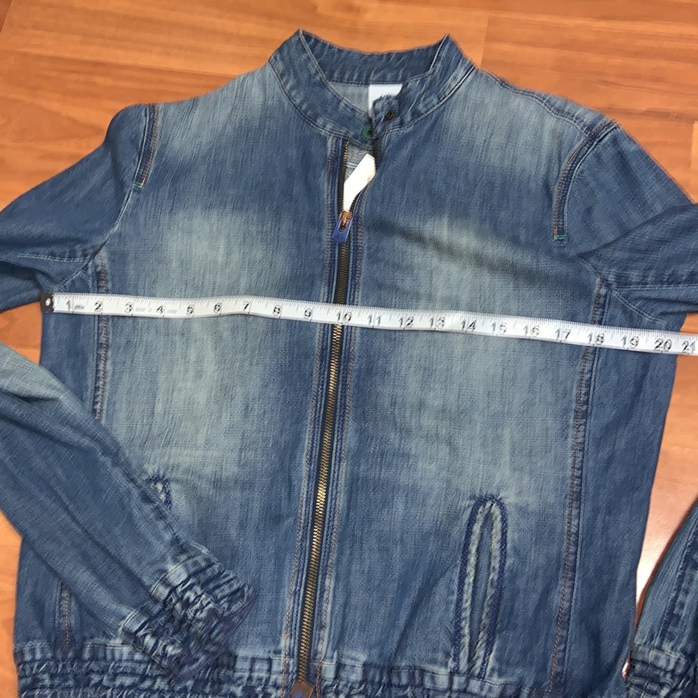 NWT Armani Exchange Denim Jacket with Back Design - Picture 3 of 10